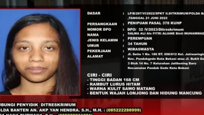 Pamflet buronan Polda Banten