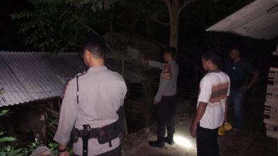 Polisi melakukan pengawasan maraknya pencurian hewan ternak di Bekasi