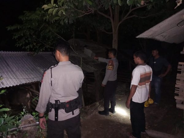 Polisi melakukan pengawasan maraknya pencurian hewan ternak di Bekasi