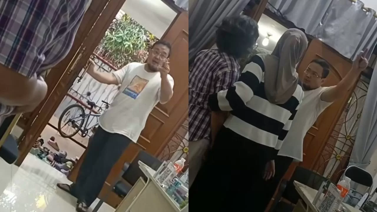 Seorang pria mengamuk di sebuat tempat bimbingan belajar