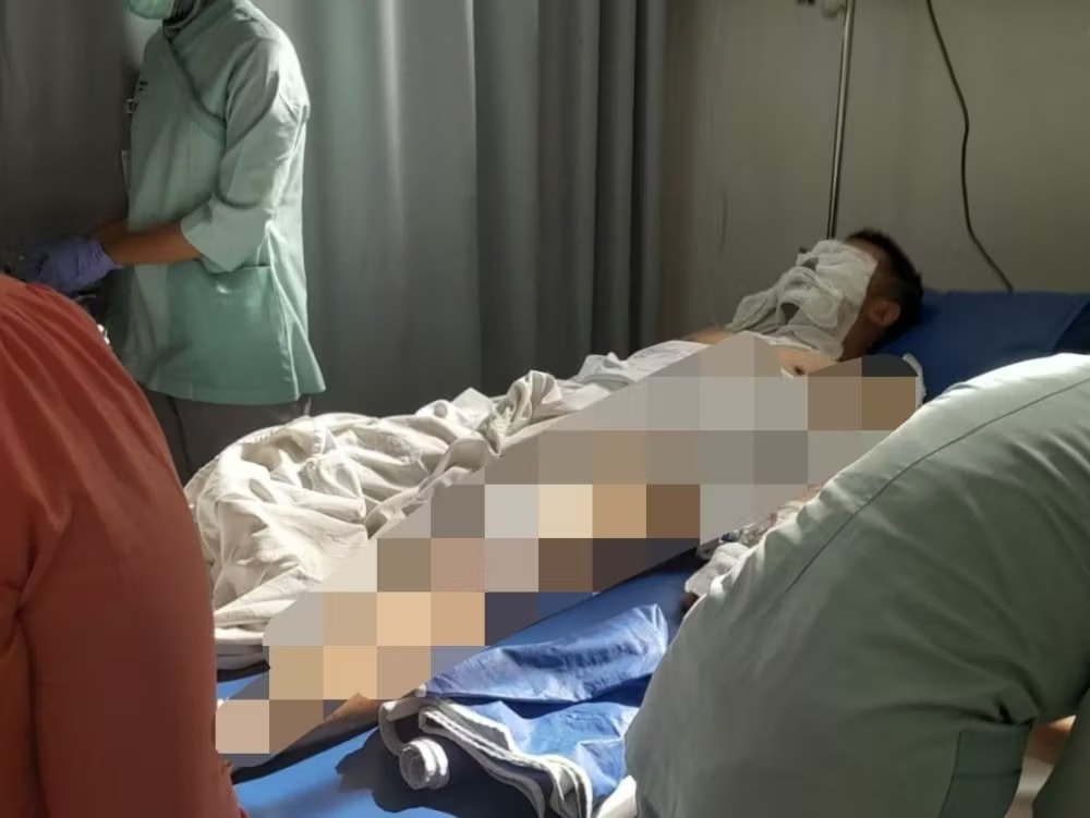 Korban Penyiraman Air Keras di Medan Satria, Kota Bekasi. Foto: ist