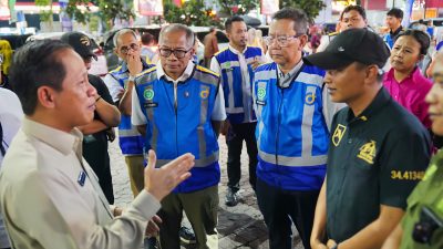 Menteri Lingkungan Hidup dan Kehutanan (LHK) Hanif Faisol Nurofiq melakukan kunjungan kerja ke Rest Area KM 19A dan Rest Area KM 57A di Tol Jakarta-Cikampek.