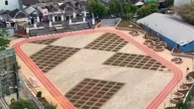 Foto udara Taman Stadion Patriot Kota Bekasi. Foto: Ist