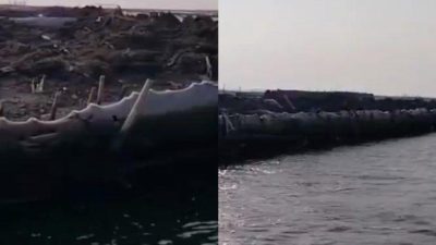 Keberadaan pagar laut ini terungkap melalui unggahan akun media sosial X (Twitter) @BebySoSweet.