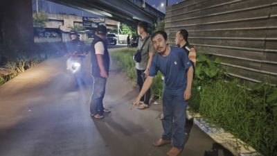 Lokasi Ojol jadi korbanm pembegalan, tubuh dibacoki motor raib.