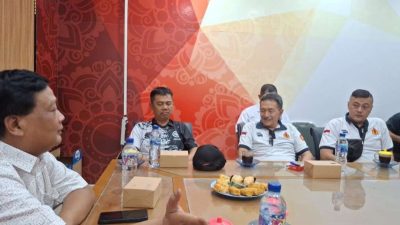 Pembahasan BK Gulat untuk Porprov Jabar 2026 di KONI Kota Bekasi.