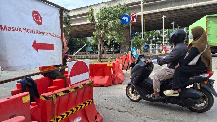 Rekayasa lalu lintas dilakukan oleh Dishub Kota Bekasi akibat jalan kalimalang amblas