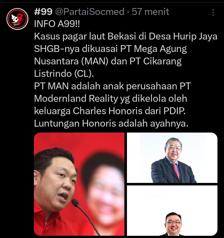 Tangkapan layar @PartaiSocmed