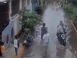 Polisi Tangkap Pria yang Melempar Anaknya ke Genangan Banjir di Bekasi