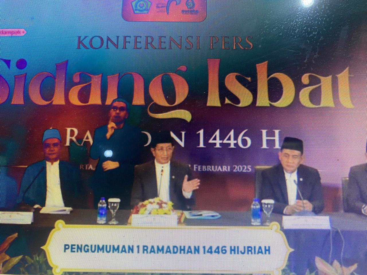 Menteri Agama Nasaruddin Umar mengumumkan 1 Ramadhan 1446 H Jatuh pada Sabtu, 1 Maret 2025