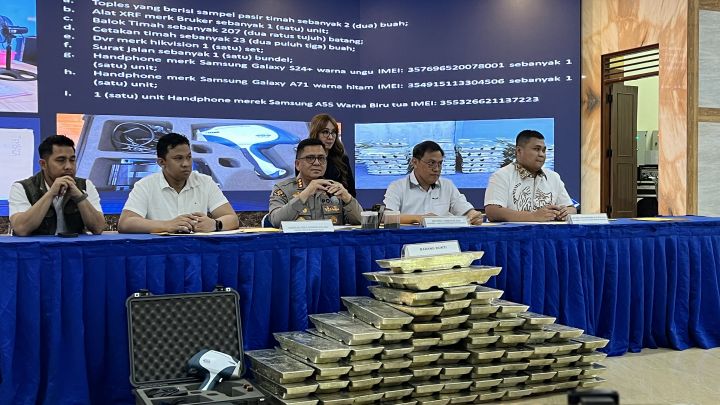Korps Kepolisian Air dan Udara (Korpolairud) Badan Pemelihara Keamanan (Baharkam) Polri membongkar kasus pertambangan timah ilegal di Bekasi, Jawa Barat. Dok. Istimewa