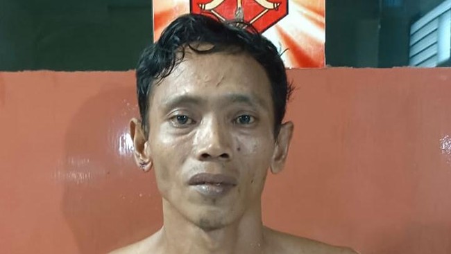 Sunardi, tersangka pembunuhan penagih hutang yang juga membunuh istrinya di Bekasi. Foto: Ist