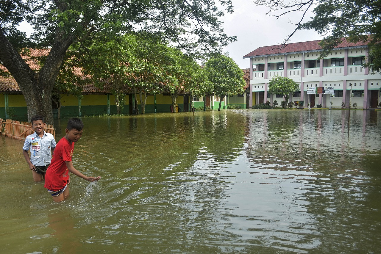 Banjir di Desa Buni Bakti, Babelan, Kabupaten Bekasi