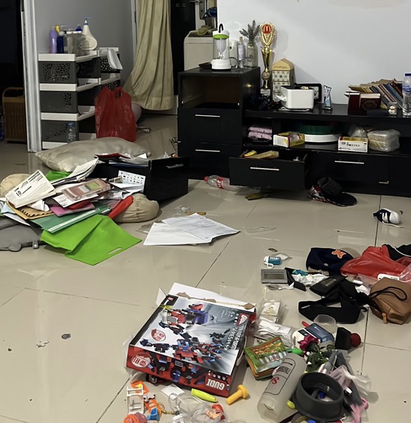 Kondisi rumah Kika, korban perampokan. Foto: Ist