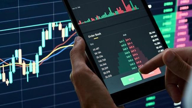Ilustrasi pasar saham atau trading