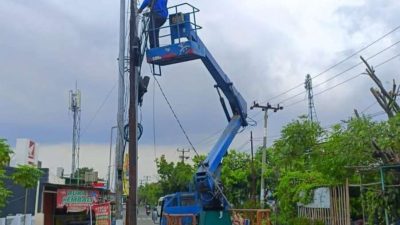 Perbaikan JPU oleh Dishub Koa Bekasi