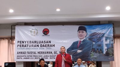 Anggota DPRD Provinsi Jawa Barat dari Fraksi PDI Perjuangan, Ahmad Faisyal Hermawan, menggelar sosialisasi Peraturan Daerah (Perda) Nomor 2 Tahun 2023 tentang Pemberdayaan dan Perlindungan Perempuan.