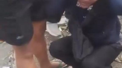 Pria asal brebesw berinisial F ditangkap warga coba berupaya melakukan pen ipuan modus penukaran uang via transfer.