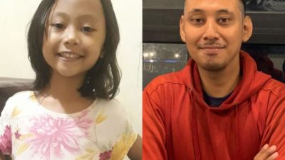Anak dan suami make up artist (MUA) dari komunitas Perempuan Tangguh Indonesia (PTI), Etna yang hilang. Istimewa