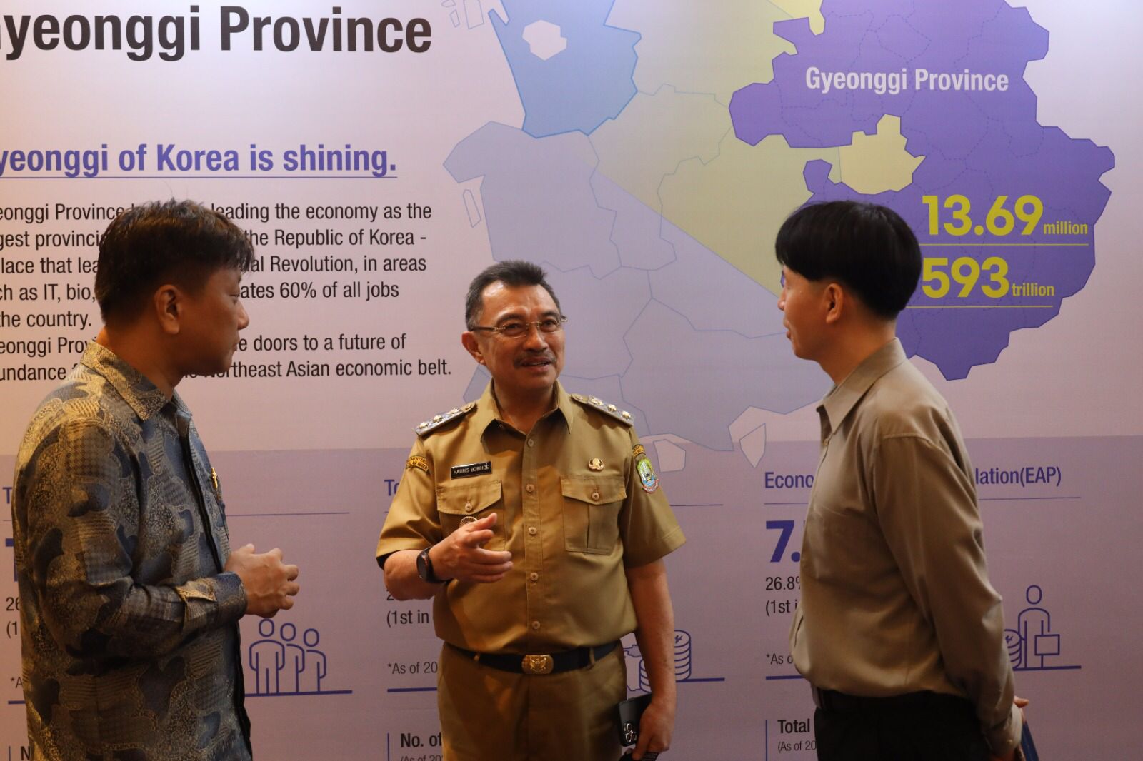 Wakil Wali Kota Bekasi, Abdul Harris Bobihoe, menghadiri Opening Ceremony of the Gyeonggido Business & Science Accelerator Jakarta Office yang digelar di Hotel Raffles, Jakarta.