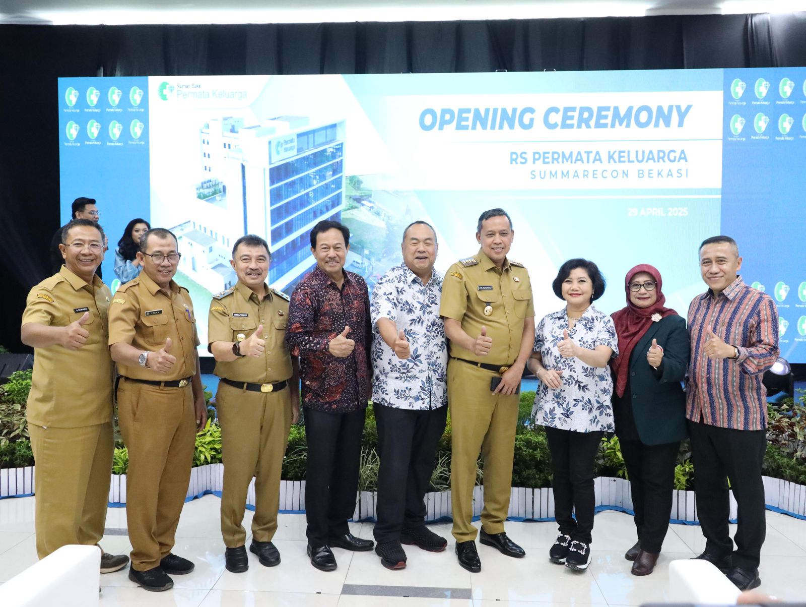 Peresmian Rumah Sakit Permata Keluarga Summarecon Bekasi, Selasa (29/4/2025).