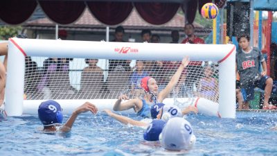 Wali Kota Bekasi, Tri Adhianto, secara resmi membuka Lomba Akuatik dalam rangkaian Patriot Bekasi Series 2025 di Kranggan Water Park, Sabtu (3/5/2025).