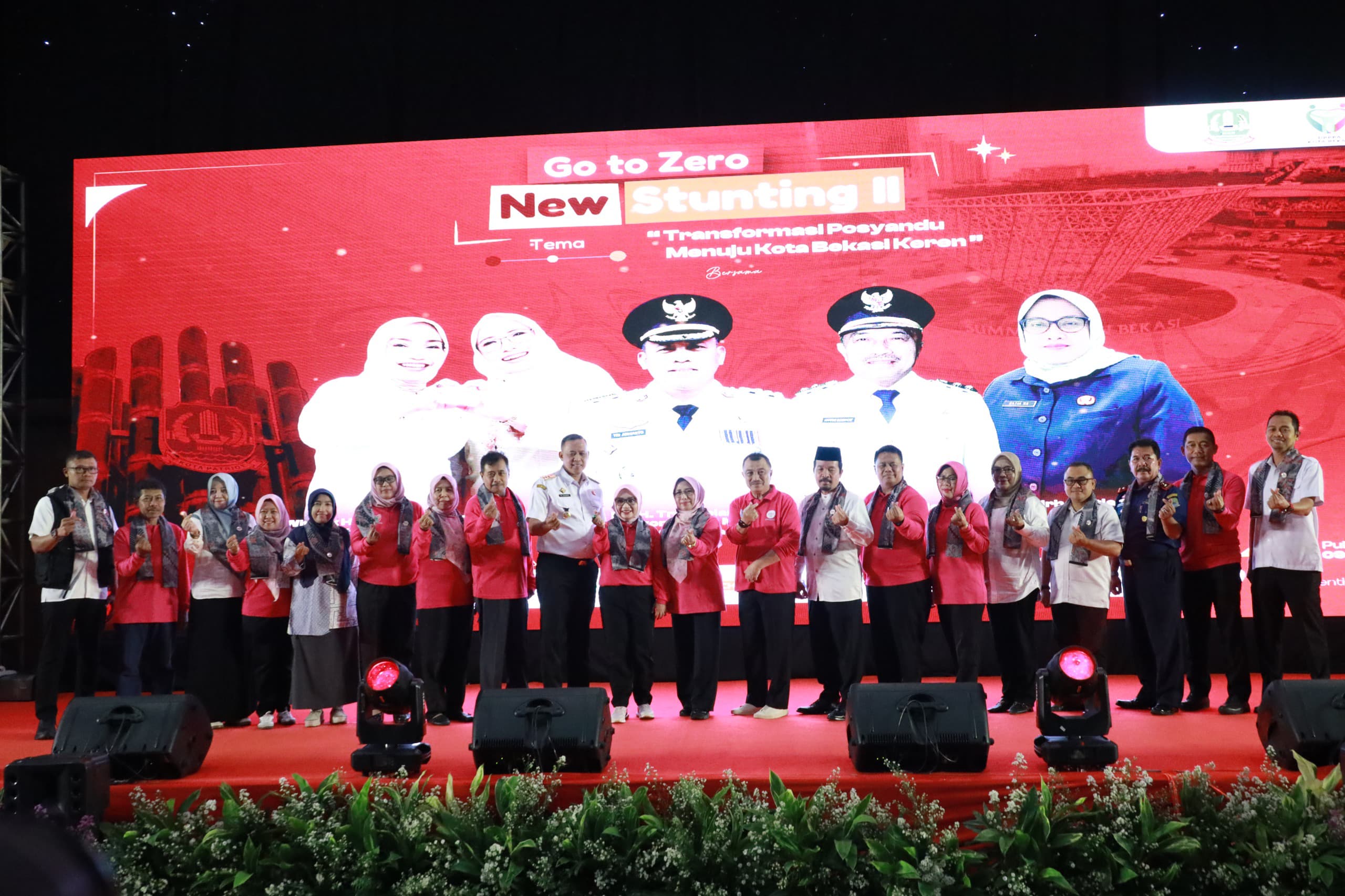Kota Bekasi - Pemerintah Kota Bekasi melalui Dinas Pemberdayaan Perempuan dan Perlindungan Anak (DP3A) menggelar kegiatan Go To Zero New Stunting II bertajuk “Pembinaan Posyandu Menuju Kota Bekasi Keren”, bertempat di Aula BSI Convention Center.