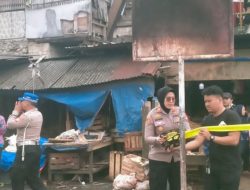 Polsek Kedungwaringin dan Tim Inafis Olah TKP Kebakaran Pasar Bojong
