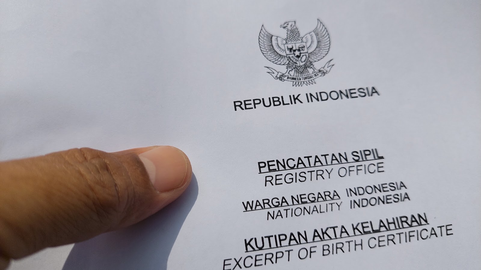 Ilustrasi Akta Kelahiran