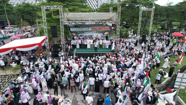Kabupaten Bekasi - Aksi Bela Palestina Jilid 3 di Stadion Wibawamukti