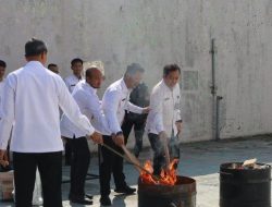 Zero Narkoba dan HP, Lapas Bekasi Lakukan Pemusnahan Barang Terlarang