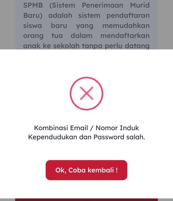 Kota Bekasi - Gangguan SPMB Kota Bekasi