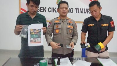 Kabupaten Bekasi - Polisi mengungkap kasus dugaan penyalahgunaan narkoba di Polsek Cikarang Timur, belum lama ini. Foto dok Humas polres