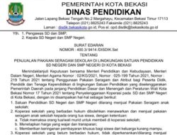 Disdik Kota Bekasi Keluarkan Edaran Resmi: Penjulan Seragam Sekolah hanya Dilakukan Oleh Koperasi Berbadan Hukum