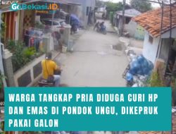 Warga Tangkap Pria Diduga Curi HP dan Emas di Pondok Ungu, Jatuh Dikepruk Galon