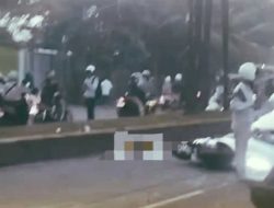 Kecelakaan Lalu Lintas di Kalimalang Bekasi, Pengendara Vespa Terperosok dan Luka-Luka