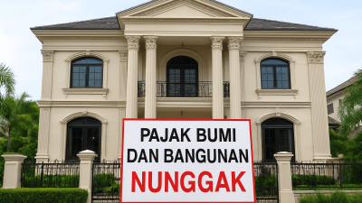 Kabupaten Bekasi - Ilustrasi rumah mewah nunggak PBB. Foto: AI for Gobekasi.id
