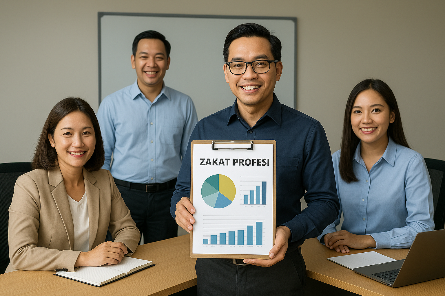 Kota Bekasi - Ilustrasi Zakat Profesi. Foto: AI for Gobekasi.id.