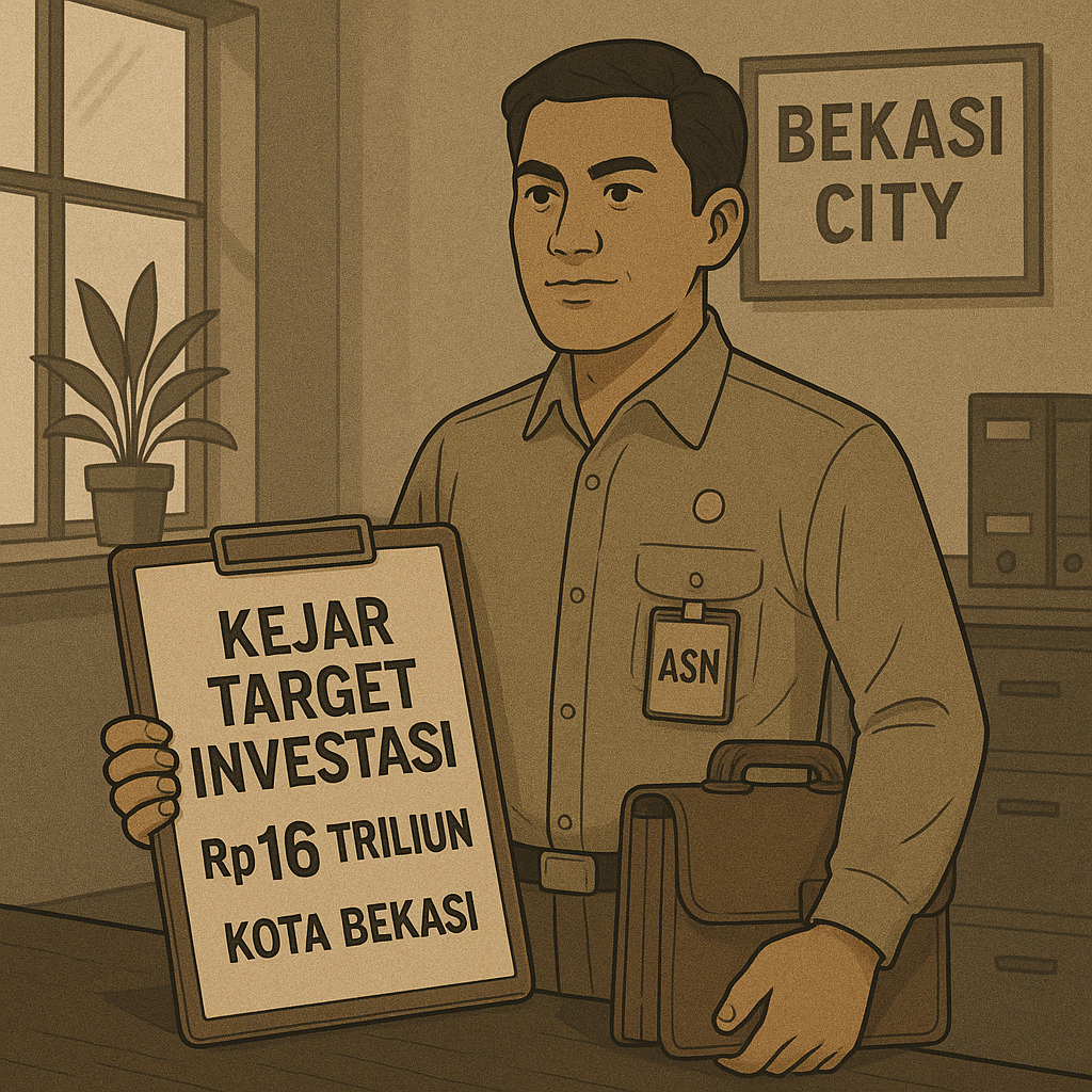 Ilustrasi - Ilustrasi kejar target investasi di Kota Bekasi. Foto: AI for Gobekasi.id