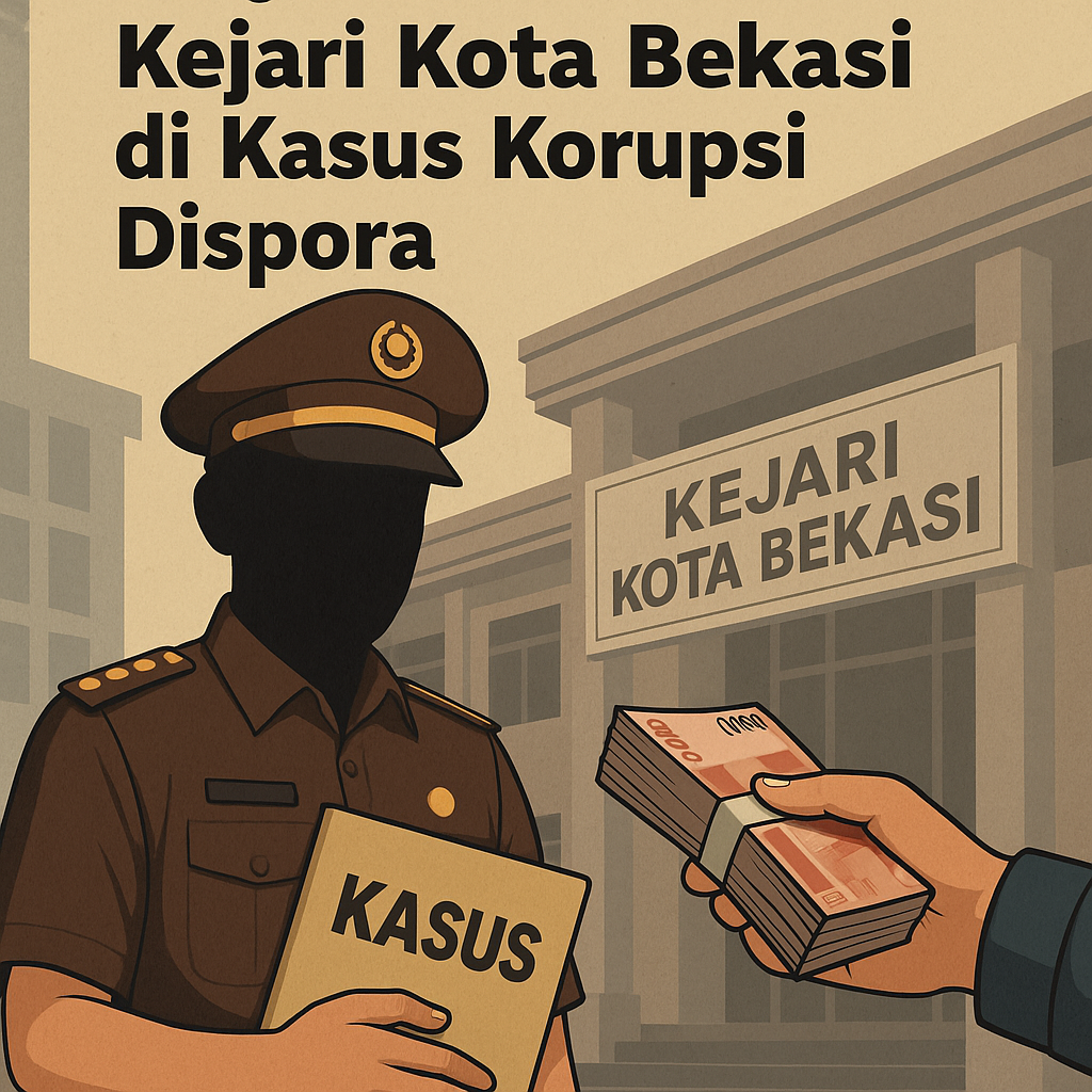 Kota Bekasi - Ilustrasi Jual Beli Pasal di Kasus Korupsi Dispora. Foto: AI for Gobekasi.id