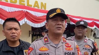 Kabupaten Bekasi -Kapolsek Babelan, Kompol Wito menanggapi kasus tenggelamnya dua siswa kelas 1 SDIT Ibnul Jazari. Foto: Septian/Gobekasi.id