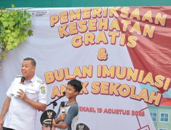 Wali Kota Bekasi Buka Imunisasi dan Pemeriksaan Kesehatan Gratis di MTsN 1
