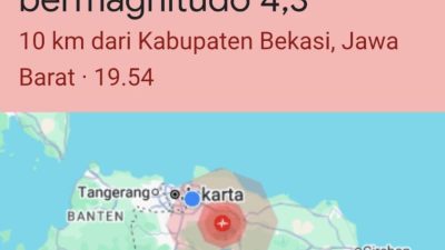 Gempa Beruntun Guncang Bekasi, BMKG Beberkan Dampaknya