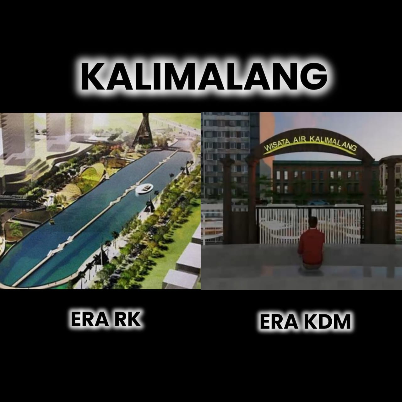 Kota Bekasi - Proyek Wisata Air Kalimalang di Kota Bekasi era RK dan KDM.
