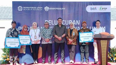 Kabupaten Bekasi -Kementerian Usaha Mikro, Kecil dan Menengah (UMKM) meluncurkan Program Pemberdayaan UMKM Ekosistem Perumahan di Perumahan Griya Srimahi Indah, Desa Srimahi, Kecamatan Tambun Utara, Rabu (27/8/2025). Foto: Ist/Gobekasi.id