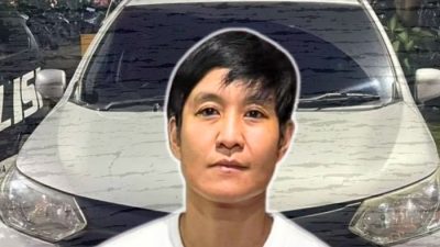 Kota Bekasi - Subdit Resmob Ditreskrimum Polda Metro Jaya menangkap seorang wanita berinisial HD alias Ling yang membawa kabur mobil taksi online di Jati Karya, Kota Bekasi. Foto: Ist