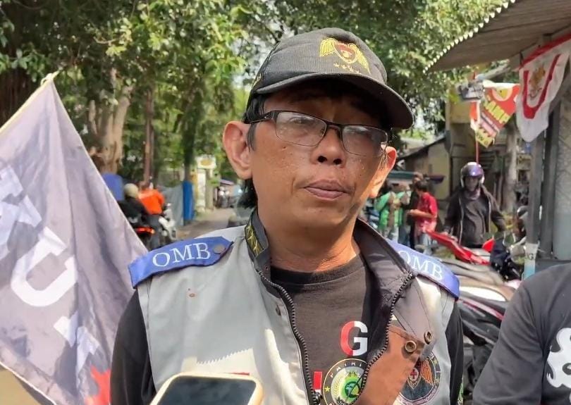 Kota Bekasi - Sekjen Koalisi Ojek Daring Nasional (KODAN) Bekasi Raya, Handriko.  Foto: Septian/Gobekasi.id.