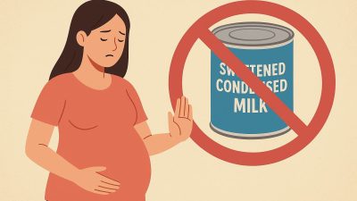 Kota Bekasi - Ilustrasi konsumsi susu kental manis untuk ibu hamil