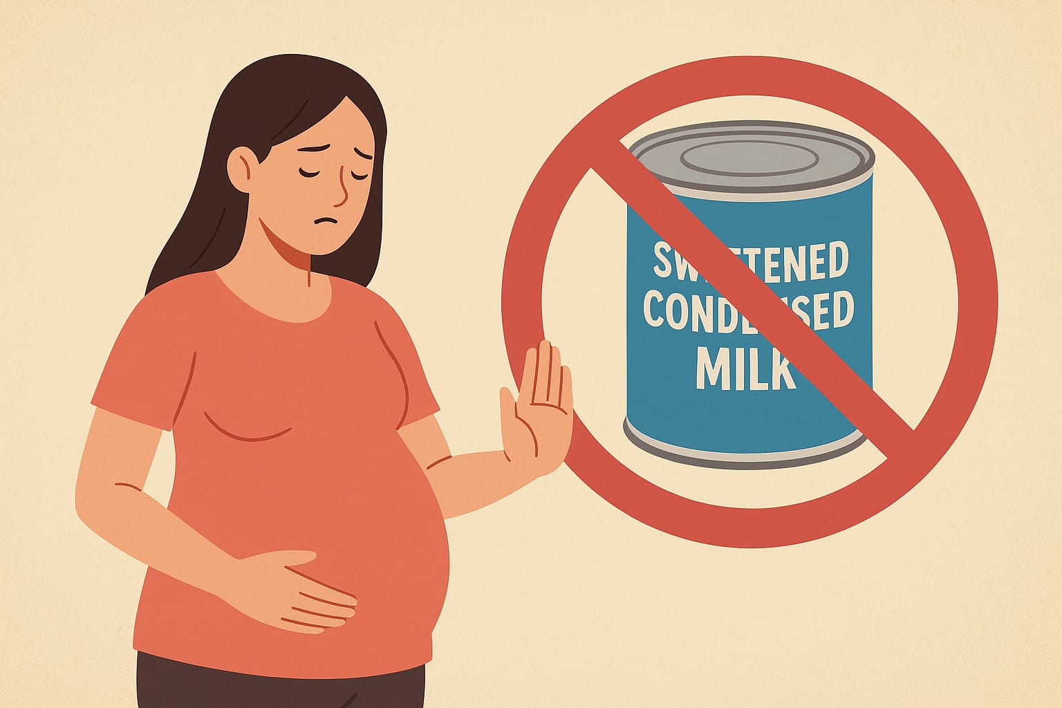 Kota Bekasi - Ilustrasi konsumsi susu kental manis untuk ibu hamil