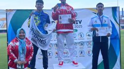 Kabupaten Bekasi - Kilau prestasi dari lintasan 400 meter, Dimar Juliyo buktikan semangat juang Kabupaten Bekasi dengan medali emas di Popda Jabar 2025. Foto: Ist/Gobekasi.id.